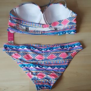 Xhilaration Swim - Tribal neon blue pink bikini bra top cheeky bottom Xhilaration Swim - Tribal neon blue pink bikini bra top cheeky bottom